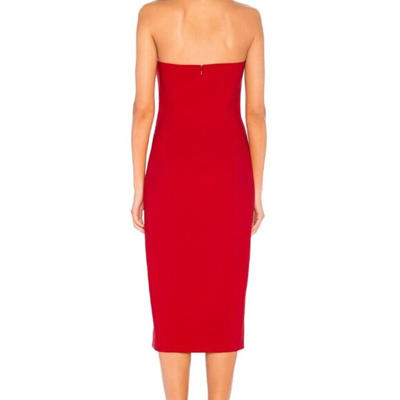 JayGodfrey Memphis Strapless Red Dress Womens Size 4 - Picture 2 of 10
